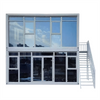 DET006-Cost-Effectiveness Two-Layers Glass Curtain Wall Customized Color And Size Prefab Container House Office Home