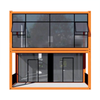 DET007-Two-Layers Costomized Color And Size Glass Curtain Wall Prefab Container House Office Villa Home